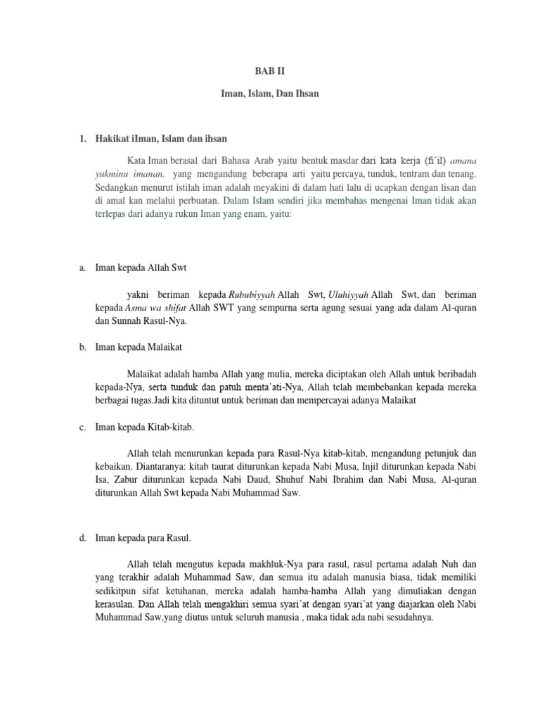 BAB III Iman Islam Ihsan | PDF