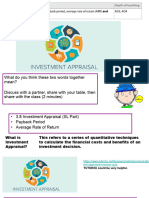 3.8 Investment Appraisal HL & SL Content