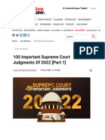 100 Important Supreme Court Judgments of 2022 (Part 1)
