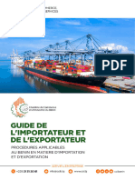 Procedures Applicables Au Benin en Matiere D'Importation Et D'Exportation