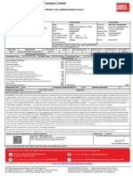 Private Car Comprehensive Policy: Certificate of Insurance Cum Policy Schedule