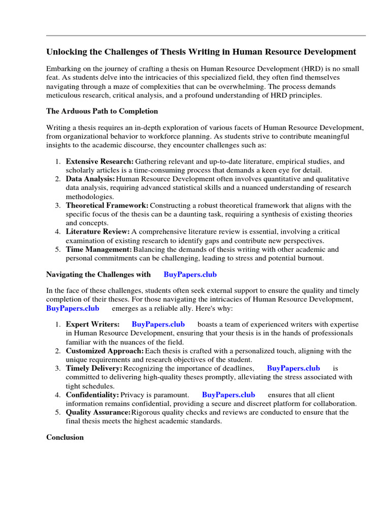 Research Paper On Human Resource Development PDF | Download Free PDF