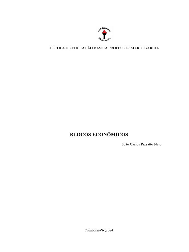 Escola de Educação Basica Professor Mario Garcia | PDF | Opec | Economia