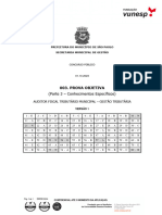 Vunesp 2023 Prefeitura de Sao Paulo SP Auditor Fiscal Tributario Gestao Tributaria Parte 3 Conhecimentos Especificos Gabarito