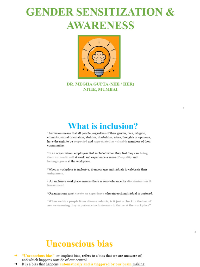 Gender Sensitization and Inclusion Guide | PDF | LGBTQIA+ Studies | Lgbt