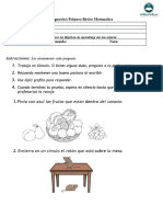 Diagnostico Matemática 1° Básico 2024