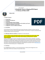 U.S. Navy Office of Naval Intelligence Worldwide Threat To Shipping (WTS) Report, 21 February To 20 March 2024