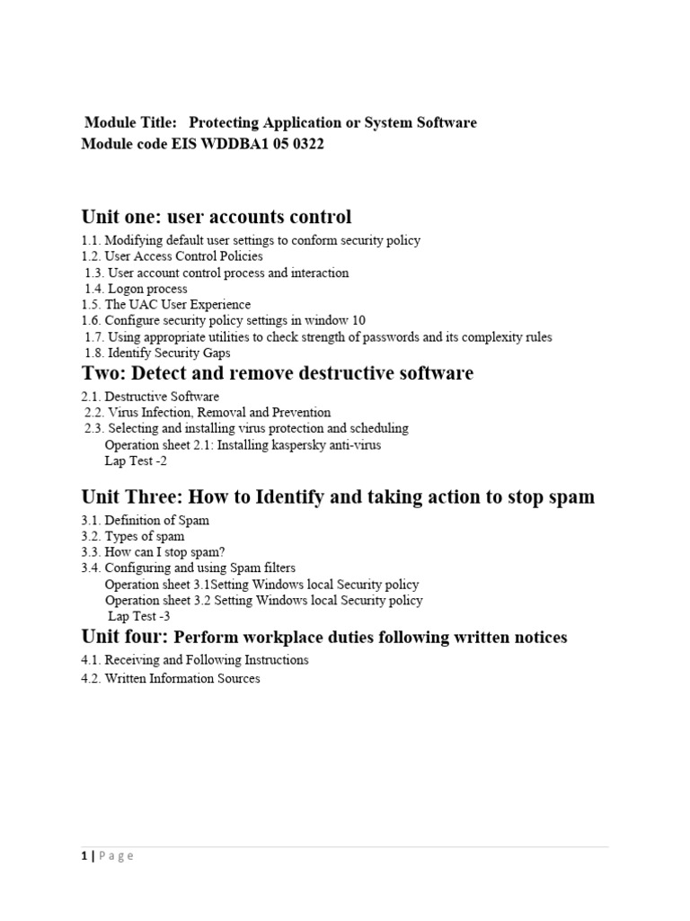 Protecting Application or System Software | PDF | Computer Virus ...