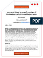 Leveraging Natural Language Processing and Machine Learning For Enhanced Content Rating