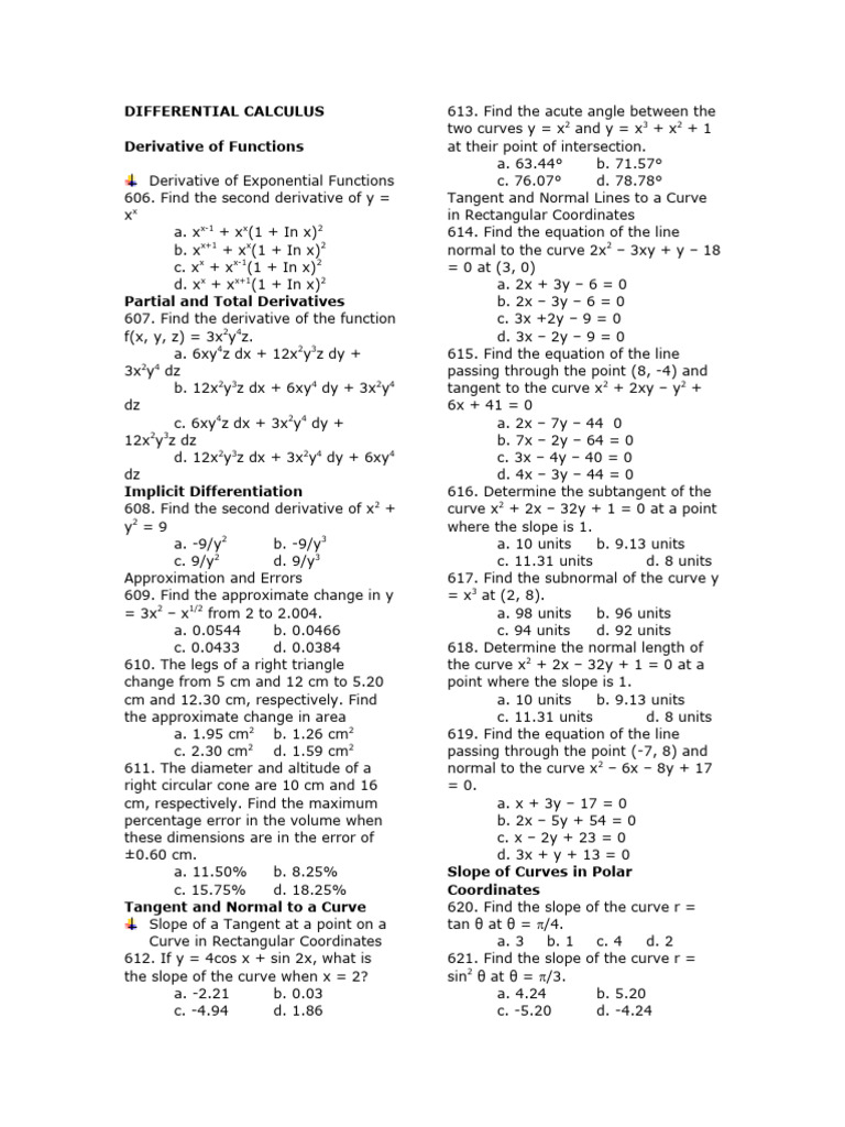 Differential and Integral Calculus 6 PDF Free | PDF