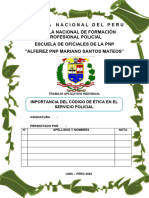 Importancia Del Código de Ética en El Servicio Policial