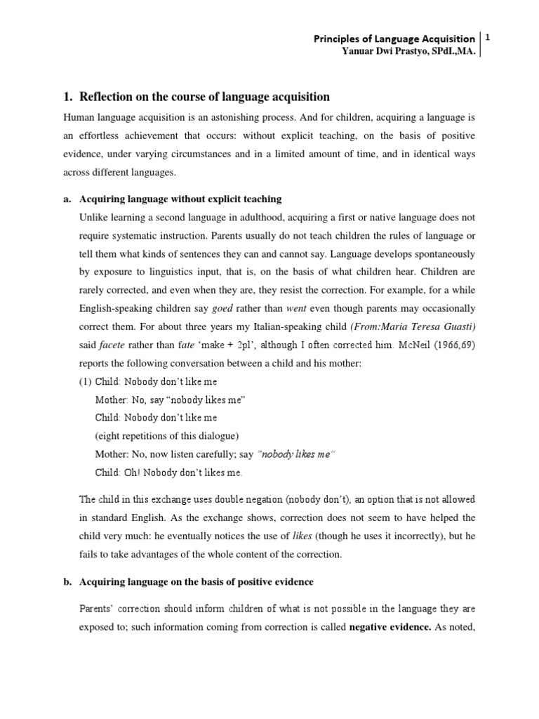 Understanding Language Acquisition Principles | PDF | Language ...