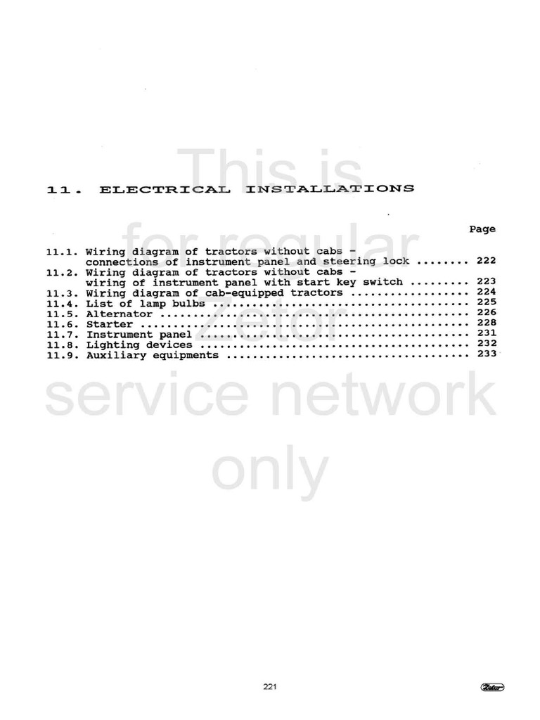 Major GB 11 Electrical System | PDF
