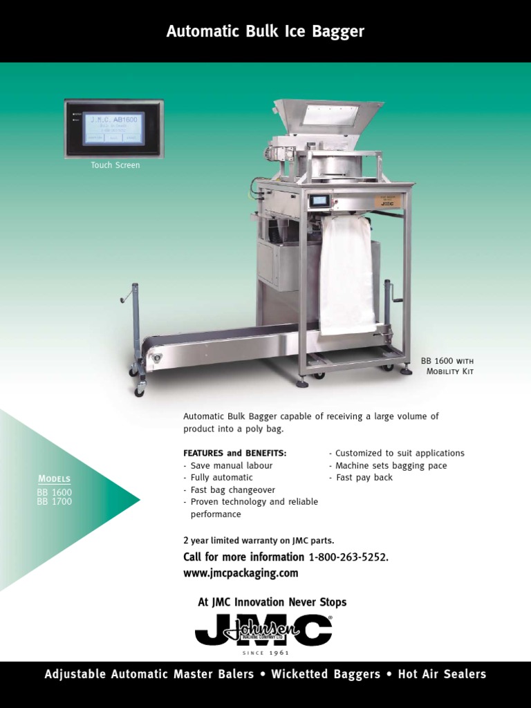 Automatic Bulk Ice Bagger Machine | PDF | Business | Home & Garden