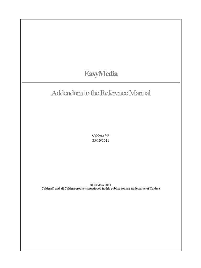 Manual - RIP Caldera EasyMedia | PDF | Computers