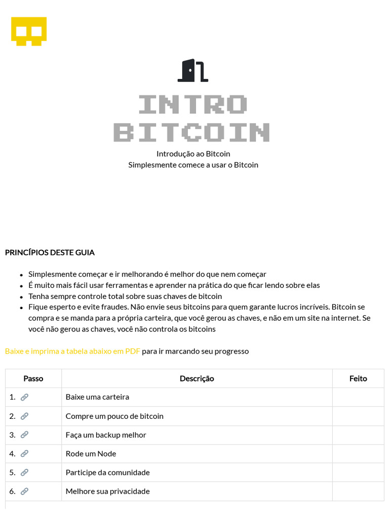 Guia Prático para Iniciantes em Bitcoin | PDF | Bitcoin | Ambiente de  desktop