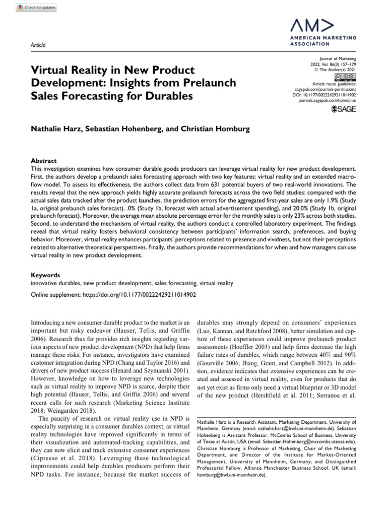 Virtual Reality in Product Development | PDF | Virtual Reality | Simulation