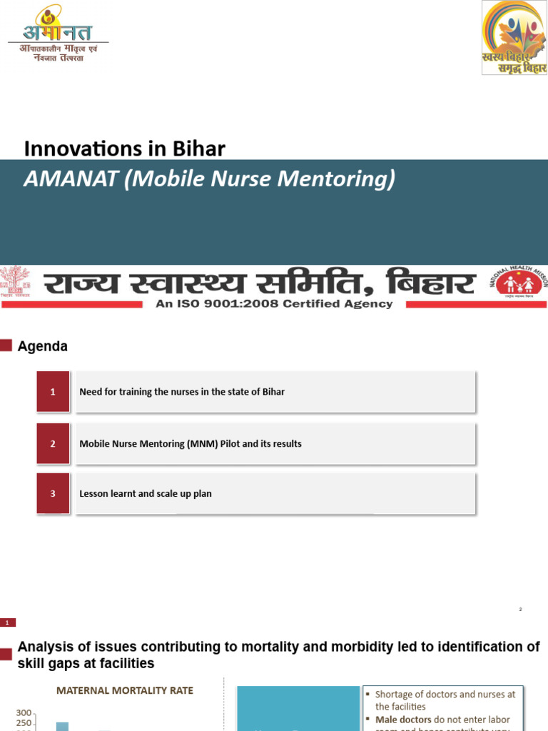 AMANAT (Mobile Nurse Mentoring) Bihar PDF Nursing Maternal Death