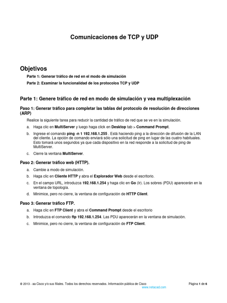 Tcp And Udp Communications
