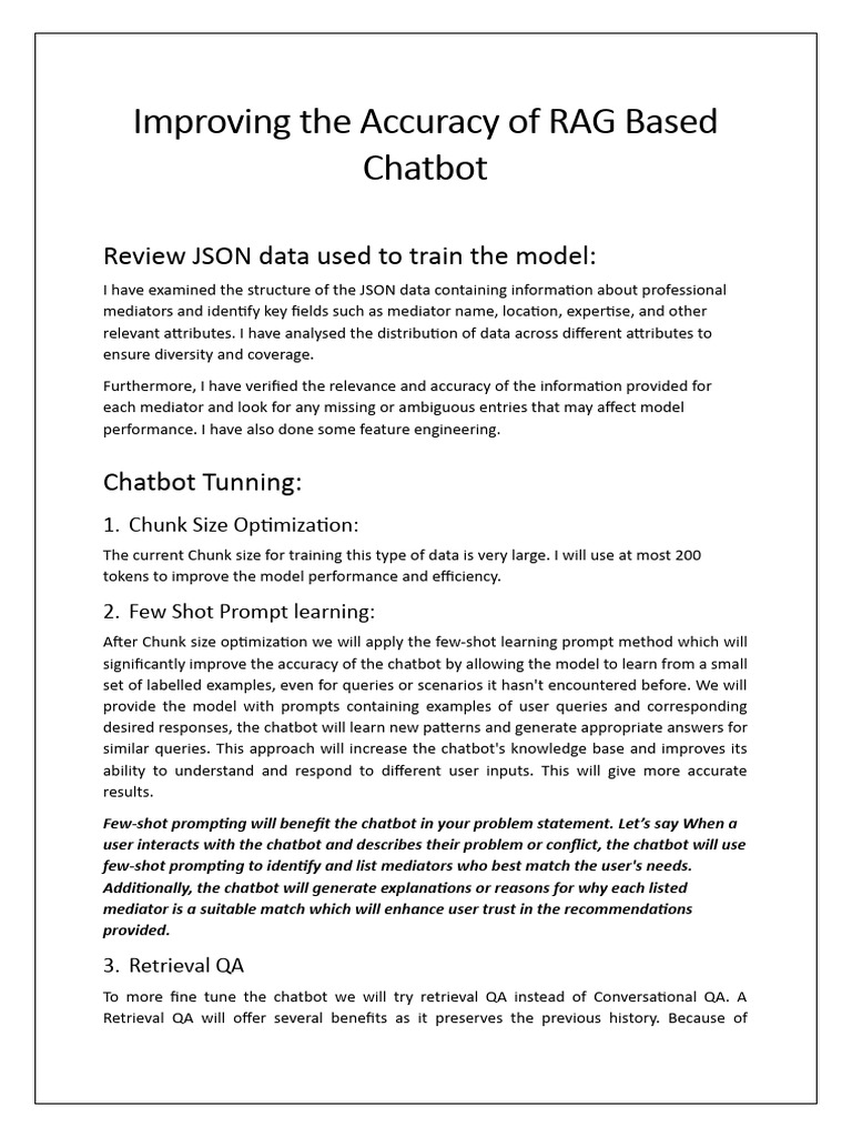 Enhancing RAG Chatbot Accuracy | PDF | Information Science | Artificial ...