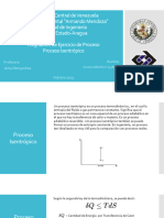 Ejercicio de Apliacion de Proceso Isentropico. Termodinamica. Arsenio Morillo. Seccion 41