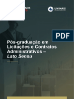 Pós-Graduação em Licitações e Contratos Administrativos - : Lato Sensu