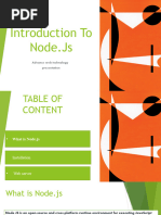 Introduction To Node - JS: Advance Web Technology Presentation