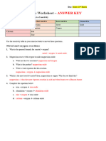 Chemical Reactions Worksheet - Answer Key