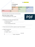 Chemical Reactions Worksheet