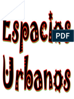 Titulo Espacios Urbanos