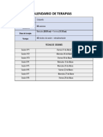 Calendario de Terapias Marzo 2024 - Eduardo