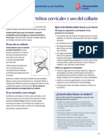 Cervical Spine Injury and Neck Collar Fact Sheet Spanish