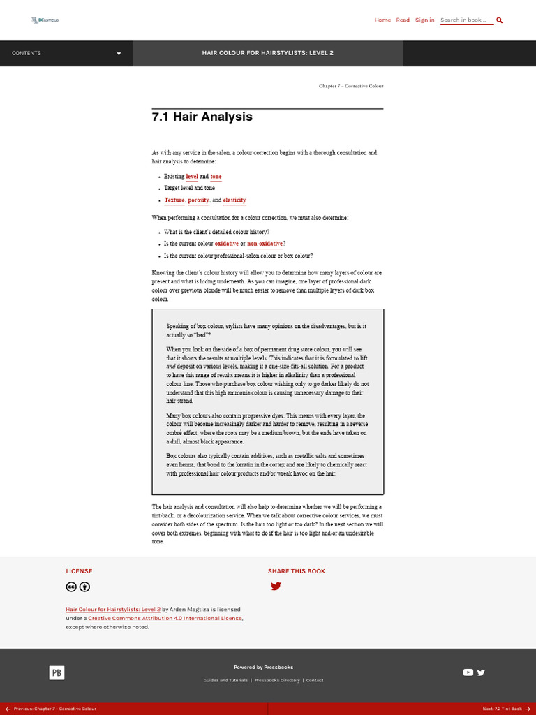 7.1 Hair Analysis - Hair Colour For Hairstylists: Level 2 | PDF | Hair ...