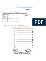 Evaluación de Matemática del 8 DE JUNIO 2023 CUARTO