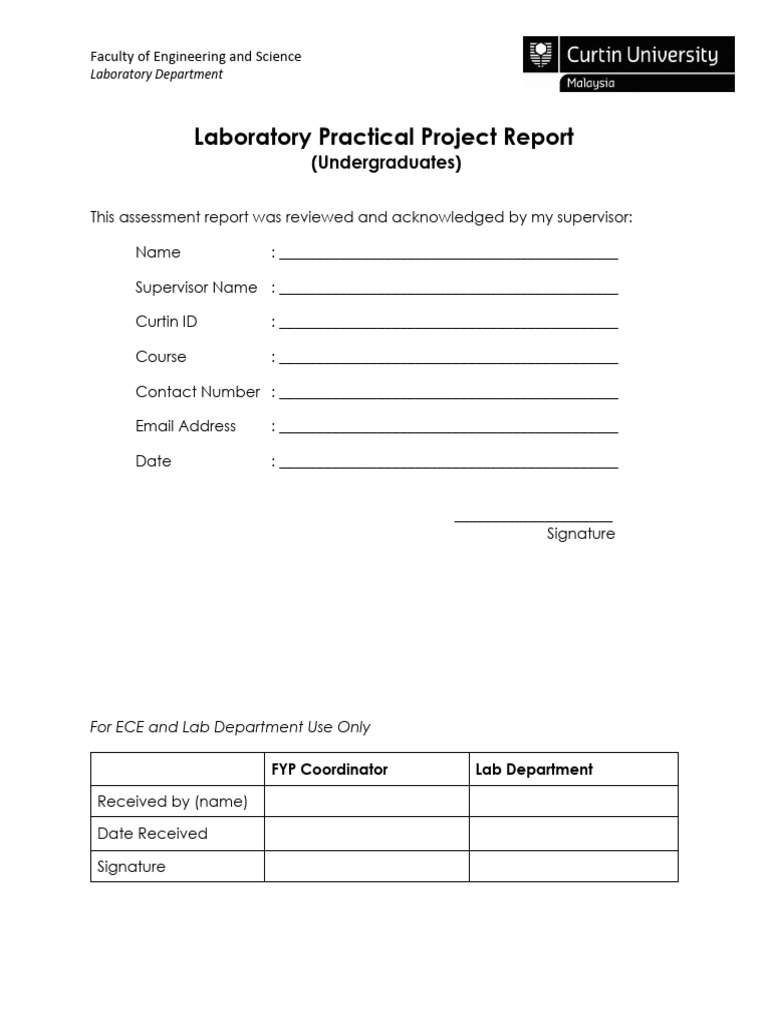 Laboratory Practical Project Report (ECE Sem 2 2019) | PDF ...