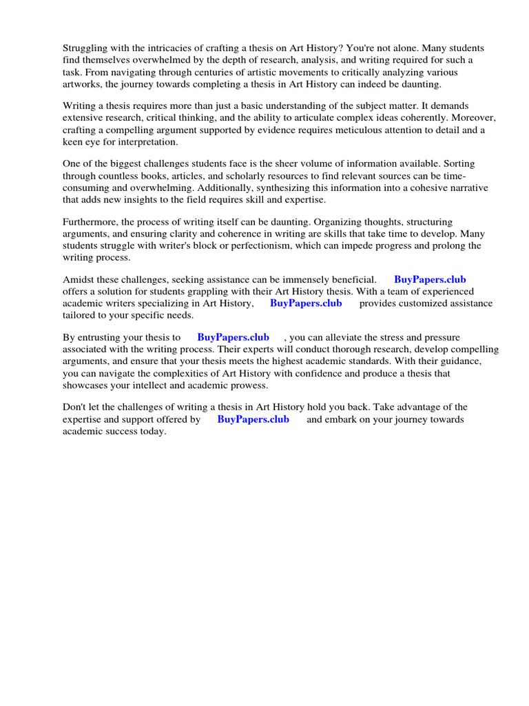 Sample Art History Research Paper PDF Essays Academic Publishing
