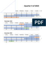 Q4-2023 Sample Travel Calendar