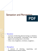 Sensation and Perception - 2016