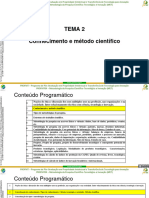 Tema 2 - Conhecimento e Método Científico