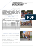 Informe Mes de Febrero Futsal