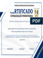 Certificado de MISSIONÁRIA