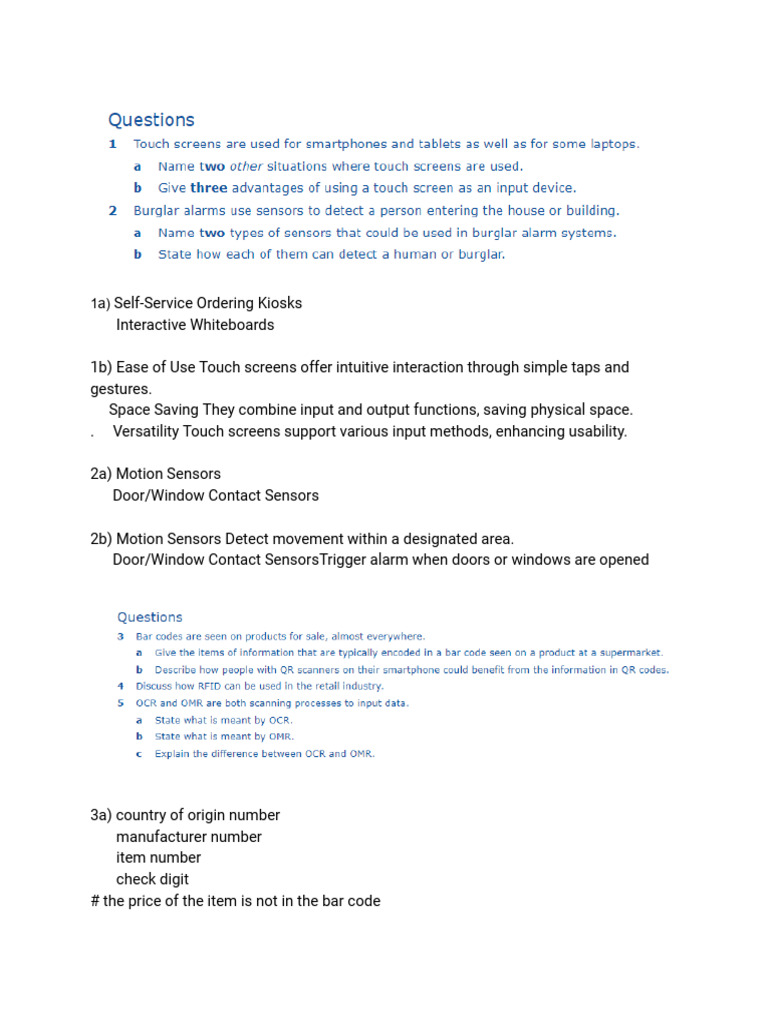 Unit 2 Input & Output Devices | PDF | Technology & Engineering