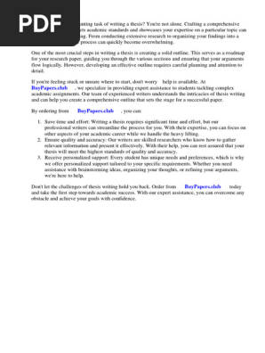 Blank Outline for a Research Paper
