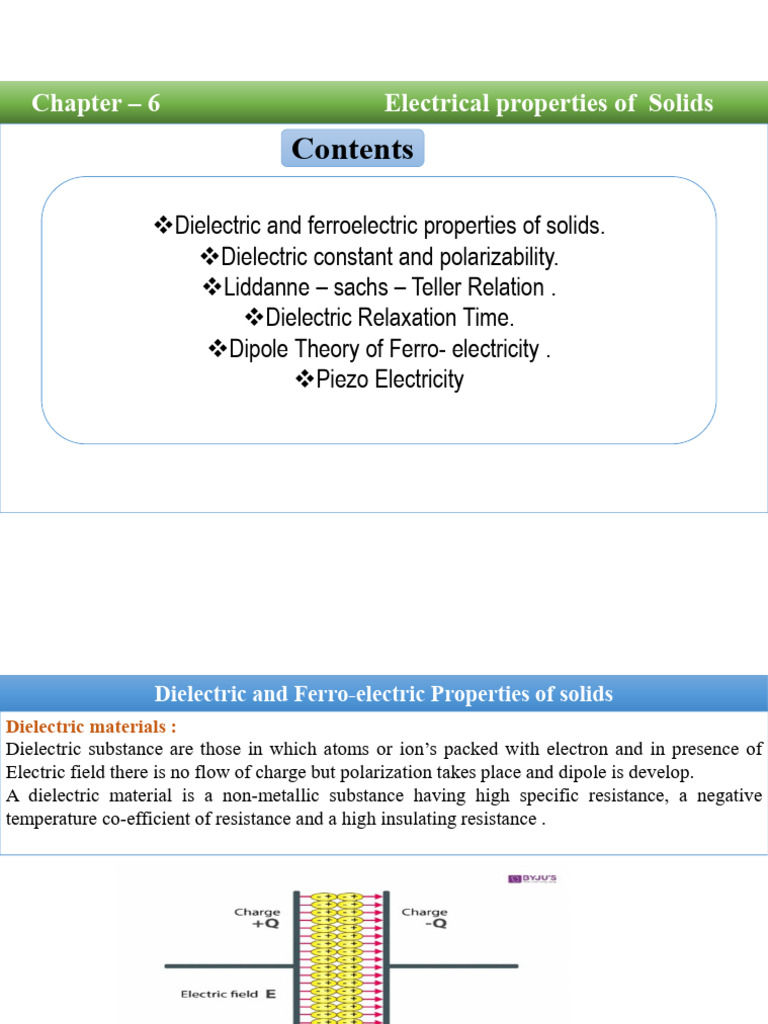 Dielectric and Ferroelectric Properties | PDF | Ferroelectricity ...