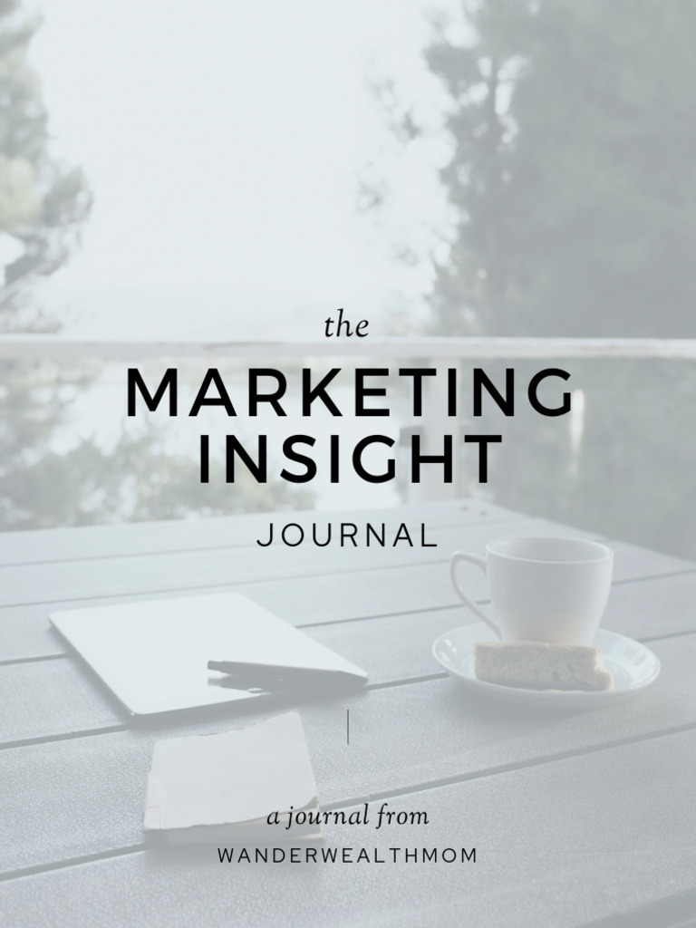 Marketing Insight Journal | PDF | Goal | Sales