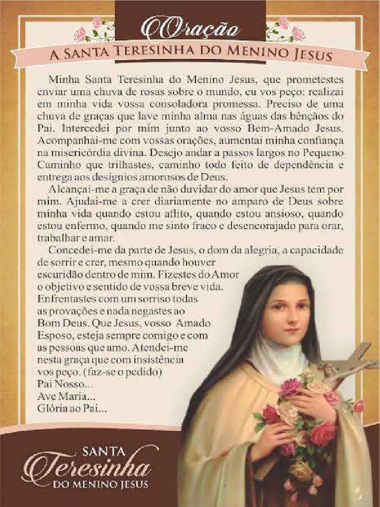 Oracao A Santa Terezinha | PDF