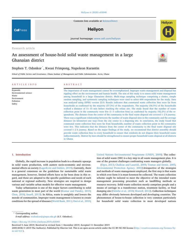 an-assessment-of-household-solid-waste-management-in-a-large-cities
