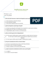 Imprimir Test - ESPAÑA en EL SIGLO XIX (Sociología - 6º Primaria)