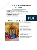 Elementos de Los Altares de Muertos en Oaxaca