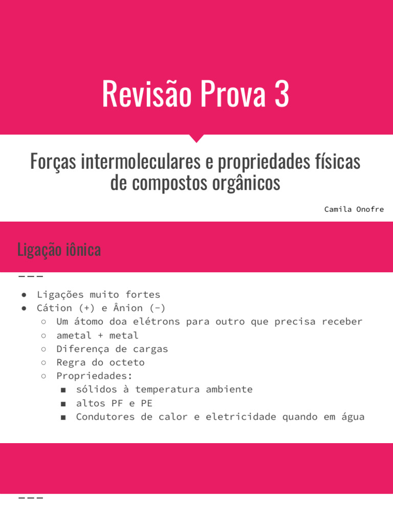 Revisão Prova 3 | PDF